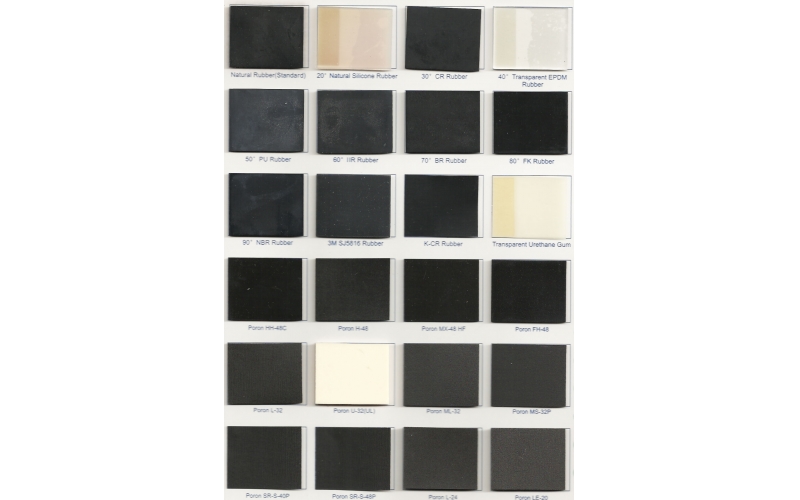 注塑模具廠常用的海綿膠規格和目錄